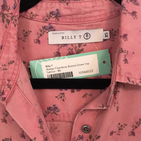 NWT Billy’s T Madge Chambray Button Down Top - Picture 3 of 5